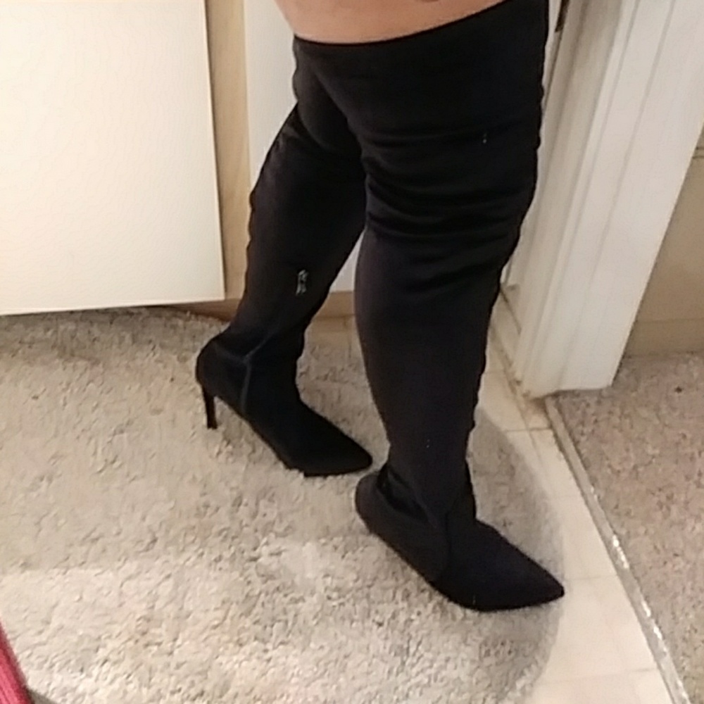 Black Thigh Hi Boots